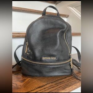 Michael Kors Backpack Purse Black w/ Gold Hardware